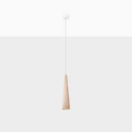 Lampe suspendue SULA 1 en bois naturel