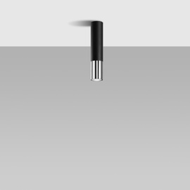 Plafonnier LOOPEZ noir/chrome
