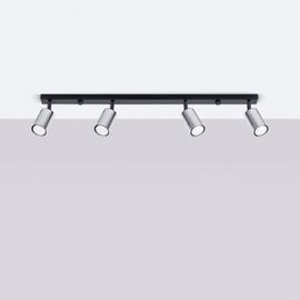 Plafonnier WINX 4L noir/chrome