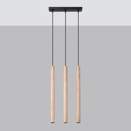 Lampe suspendue PASTELO 3L bois