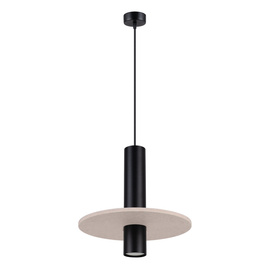 Lampe suspendue PELTA 1 noir/beige