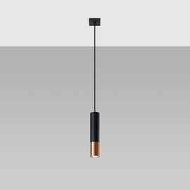 Lampe suspendue LOOPEZ 1 noir/cuivre