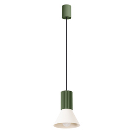 Lampe suspendue ESTRIA 1 beige/vert olive