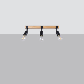 Plafonnier ZUCA 3 noir