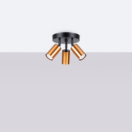 Plafonnier WINX 3P noir/cooper