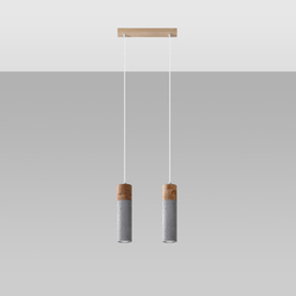 Lampe suspendue ZANE 2 gris