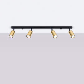 Plafonnier WINX 4L noir/doré