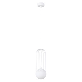 BRINA 1 lampe suspendue blanche + 1x ampoule LED G9 3000K Warm 4.5W 450lm