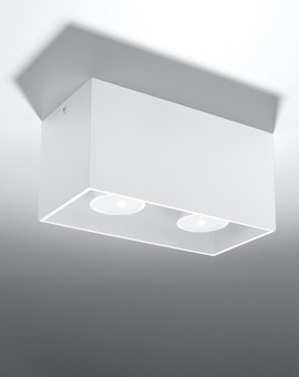 Plafond QUAD MAXI blanc + 2x ampoule LED GU-10 3000K Warm 7W 620lm