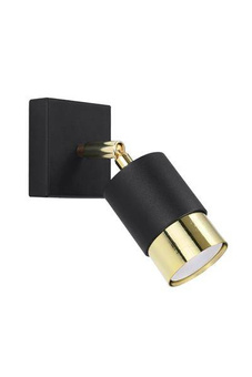 Applique NERO noir/doré + 1x ampoule LED GU-10 3000K Warm 7W 620lm