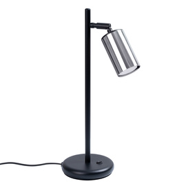 Lampe de bureau WINX noir/chrome + 1x ampoule LED GU-10 3000K Warm 7W 510lm