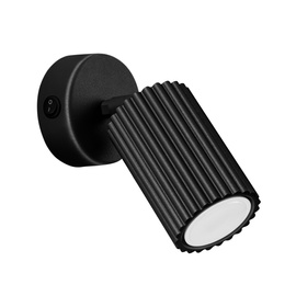 Applique KARBON noir avec interrupteur