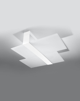 Plafond MASSIMO blanc + 2x ampoule LED E27 3000K Warm 7.5W 620lm