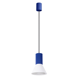 Lampe suspendue ESTRIA 1 blanc/ultramarine