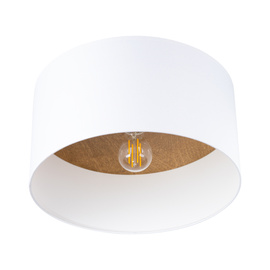 Plafond TELESTO blanc/marron clair + 1x ampoule LED E27 4000K Froid 7.5W 690lm