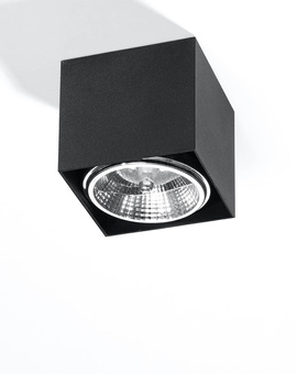 Plafond BLAKE noir + 1x ampoule LED GU10 AR111 3000K Warm 12W 800lm