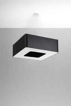 URANO 60 lustre noir + 8x ampoule LED E27 4000K Cold 7.5W 650lm
