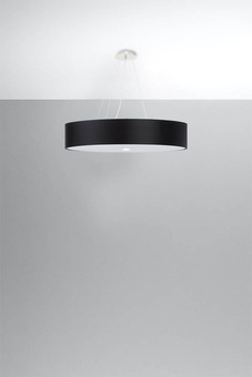 Lustre SKALA 70 noir + 6x ampoule LED E27 3000K Warm 7.5W 620lm