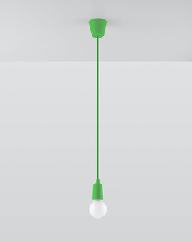 DIEGO 1 lampe suspendue verte + 1x ampoule LED E27 3000K Warm 7,5W 620lm