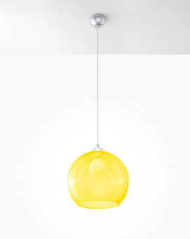 Lampe suspendue BALL jaune + 1x ampoule LED E27 3000K Warm 7,5W 620lm