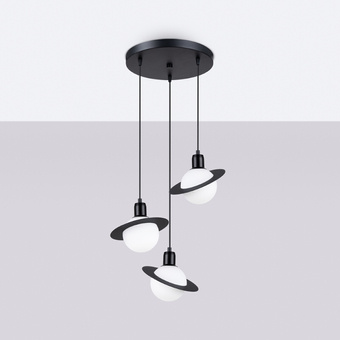 Lampe suspendue HYPERION 3P noir