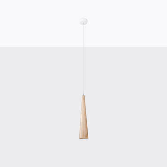 Lampe suspendue SULA 1 en bois naturel