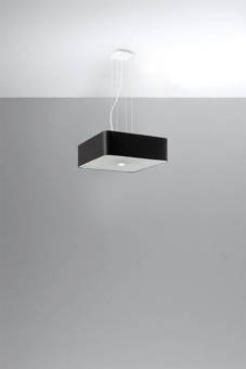 Lustre LOKKO 45 noir + 5x ampoule LED E27 3000K Warm 7.5W 620lm