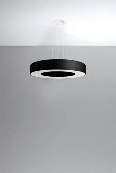 Lustre SATURNO SLIM 50 noir + 5x ampoule LED E27 3000K Warm 7.5W 620lm