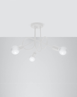 Lustre SUPEŁ 3 blanc + 3x ampoule LED E27 3000K Warm 7,5W 620lm