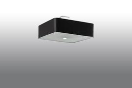 Plafond LOKKO 45 noir + 5x ampoule LED E27 3000K Warm 7.5W 620lm