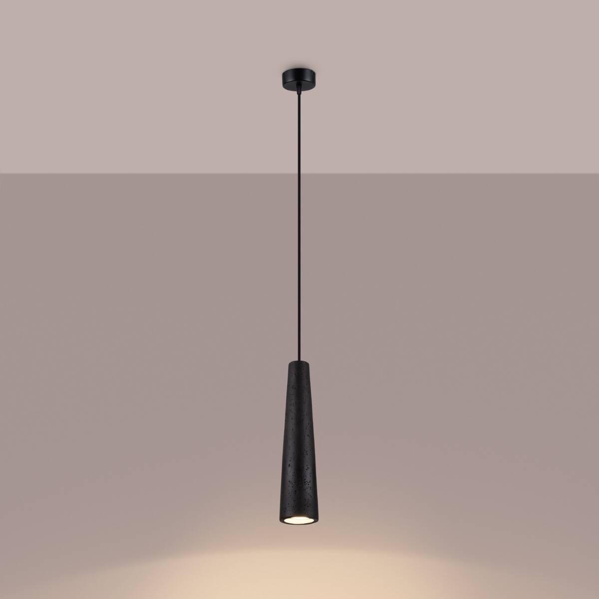 Lampe suspendue ELECTRA béton noir