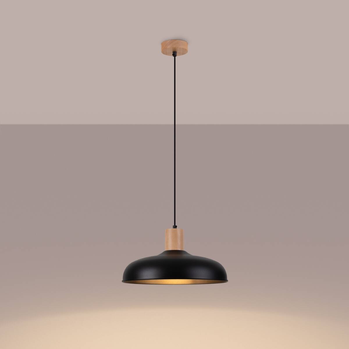 Lampe suspendue INDY noir