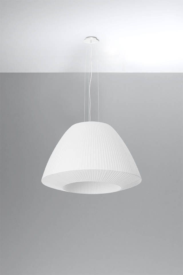 Lustre BELLA 60 blanc + 3x ampoule LED E27 4000K Froid 7.5W 650lm