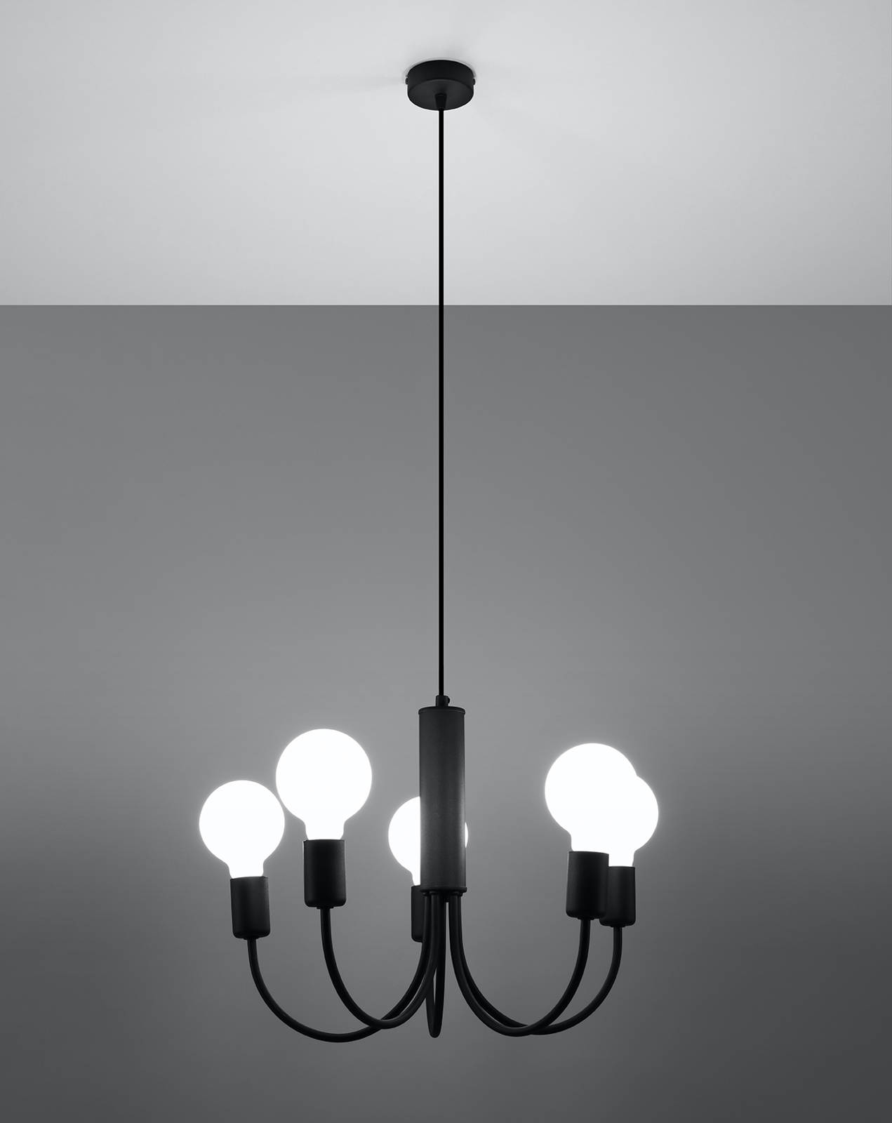 Lustre PICCOLO 5 + 5x ampoule LED E27 3000K Warm 7.5W 620lm