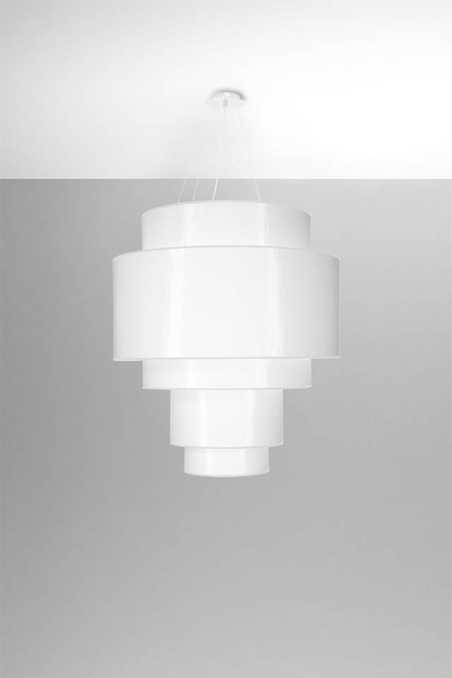 Lustre REFLEXION 80 blanc + 7x ampoule LED E27 3000K Warm 7.5W 620lm