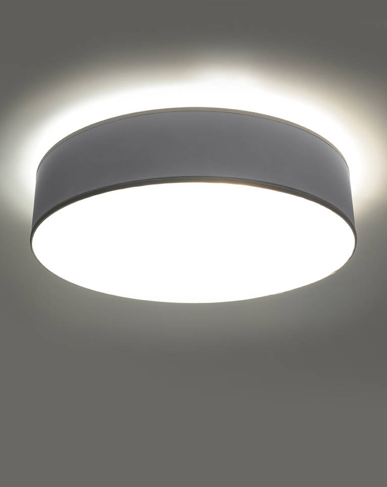 Plafond ARENA 25 GREY + 1x ampoule LED E27 3000K Warm 7.5W 620lm