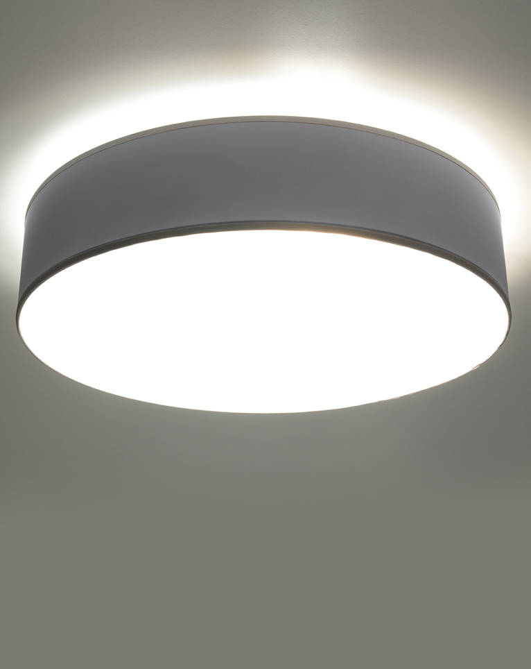 Plafond ARENA 55 GREY + 4x ampoule LED E27 3000K Warm 7.5W 620lm