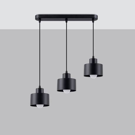 Lampe suspendue SAVAR 3 noir