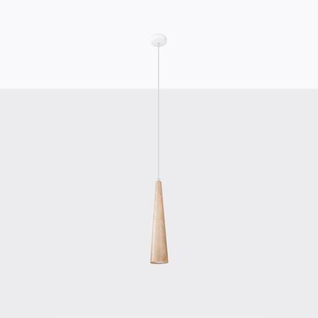 Lampe suspendue SULA 1 en bois naturel