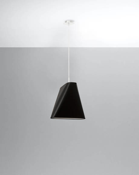 Lustre BLUM 1 noir + 1x ampoule LED E27 4000K Froid 7.5W 650lm