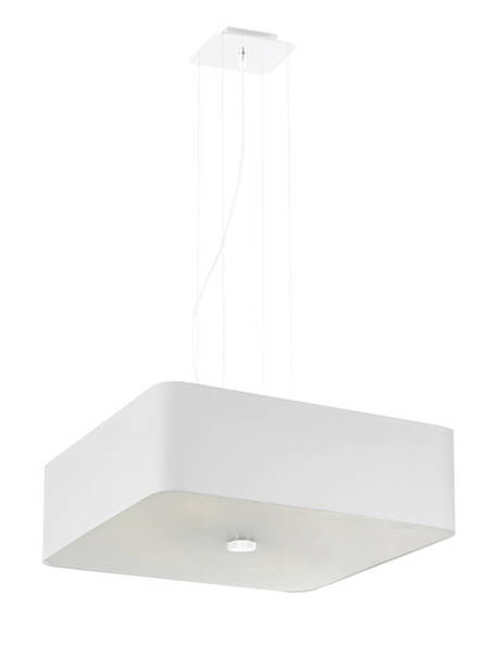 Lustre LOKKO 45 blanc + 5x ampoule LED E27 3000K Warm 7.5W 620lm