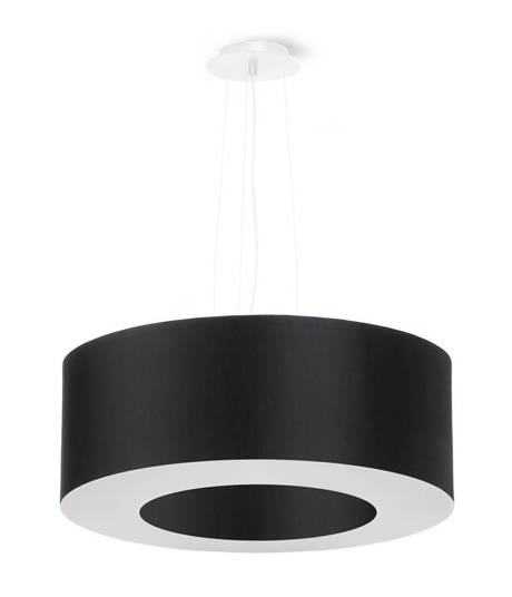 Lustre SATURNO 50 noir + 5x ampoule LED E27 3000K Warm 7.5W 620lm