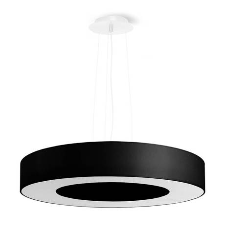 Lustre SATURNO SLIM 50 noir + 5x ampoule LED E27 3000K Warm 7.5W 620lm