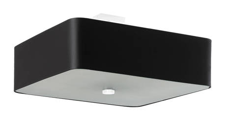 Plafond LOKKO 45 noir + 5x ampoule LED E27 3000K Warm 7.5W 620lm