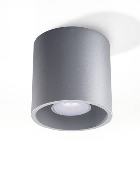 Plafond ORBIS 1 gris + 1x ampoule LED GU-10 3000K Warm 7W 620lm