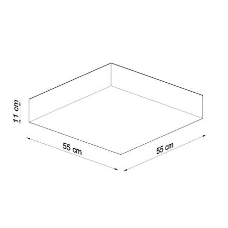 Plafonnier HORUS 55 gris