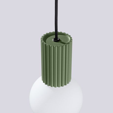 Lampe pendante HALO 1 vert olive