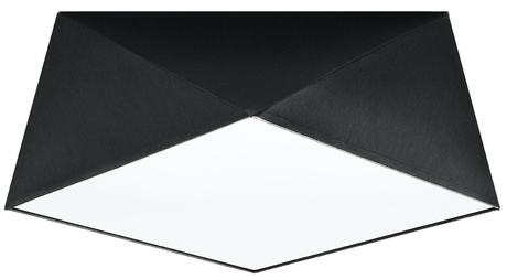 Plafond HEXA 35 BLACK + 2x ampoule LED E27 3000K Warm 7.5W 620lm