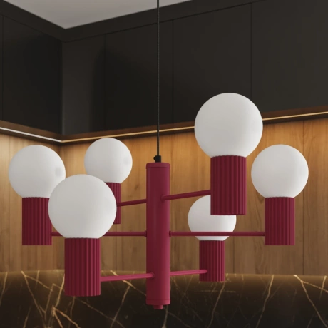 Lustre HALO 6 bordeaux