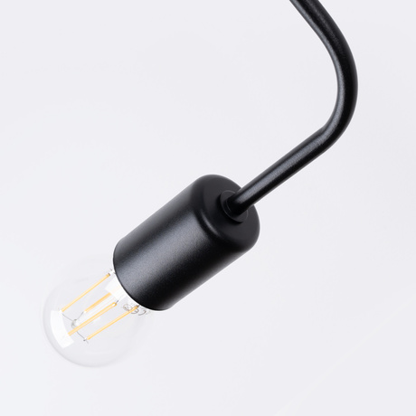 Lustre VECTOR 6 noir + 6X ampoule LED E27 3000K 7W 760lm